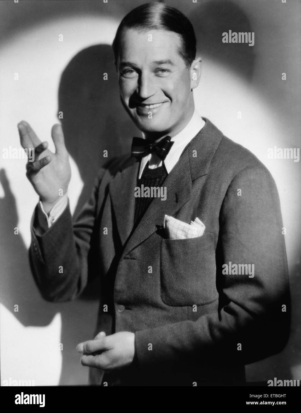 Actor Maurice Chevalier, Portrait, 1933 Stock Photo