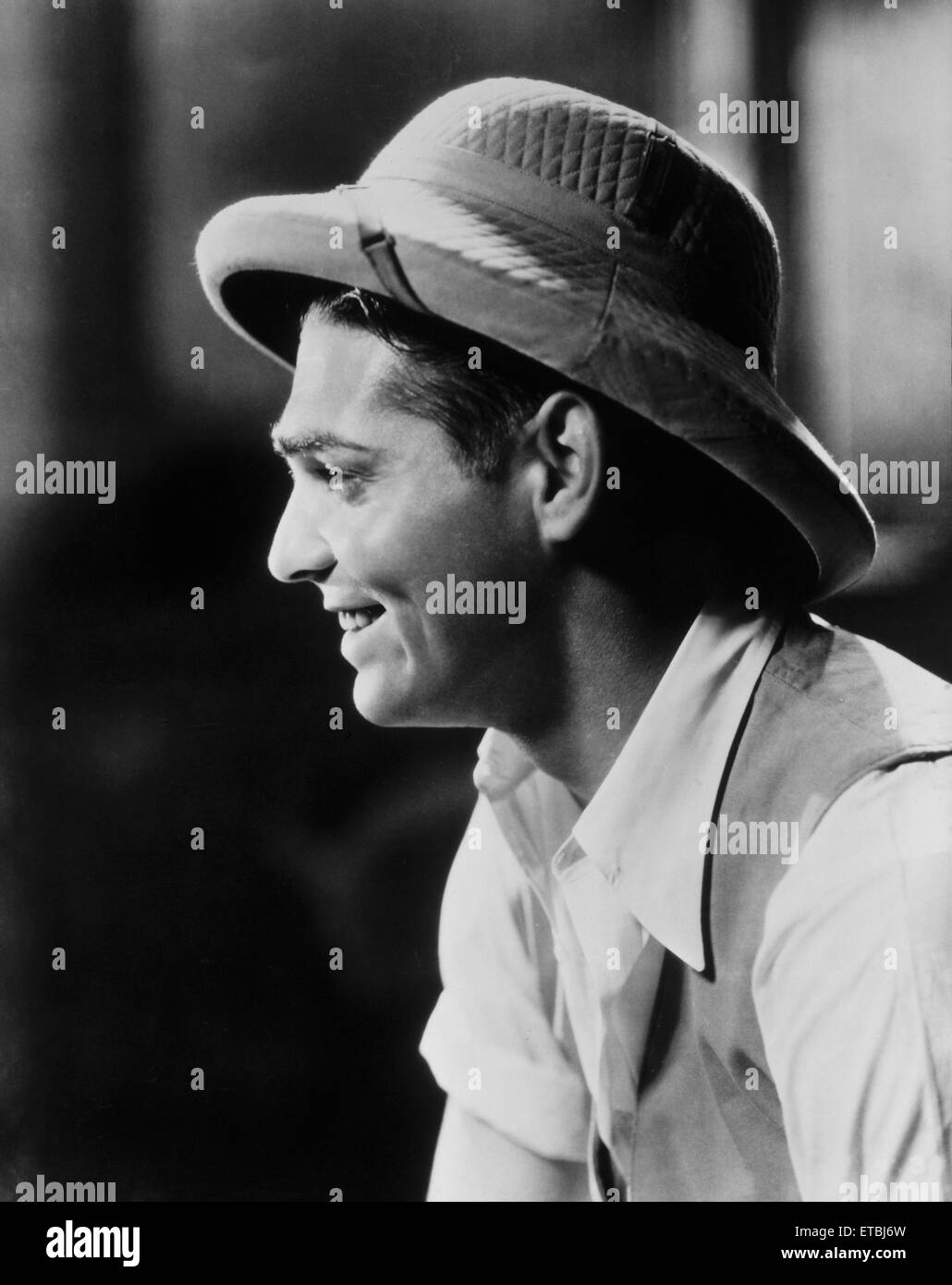 Clark Gable, Portrait, on-set of the Film 'Red Dust', 1932 Stock Photo