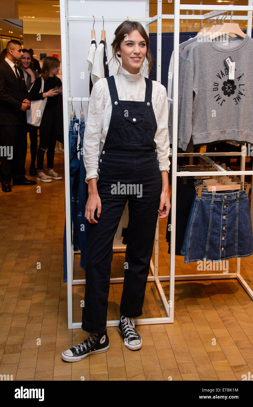 Alexa Chung launches her AG jeans collaboration at Selfridges - Photocall  Featuring: Alexa Chung Where: London When: 15 Jan 2015 Credit: Joe/WENN.com  Stock Photo - Alamy