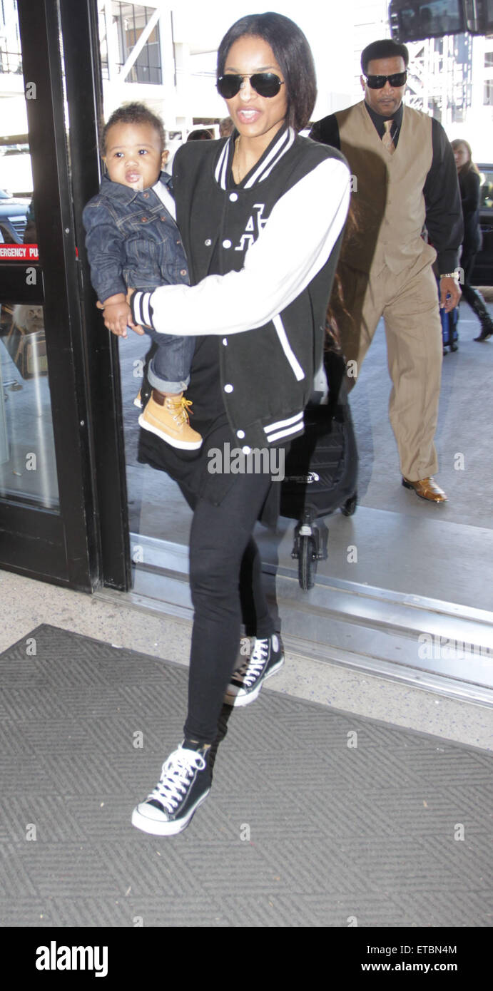 Ciara with her son departs from Los Angeles International Airport (LAX)  Featuring: Ciara, Future Zahir Wilburn Where: Los Angeles, California,  United States When: 15 Jan 2015 Credit: WENN.com Stock Photo - Alamy