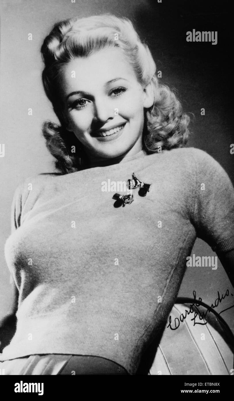 Actress Carole Landis, Publicity Portrait, circa early 1940's Stock Photo