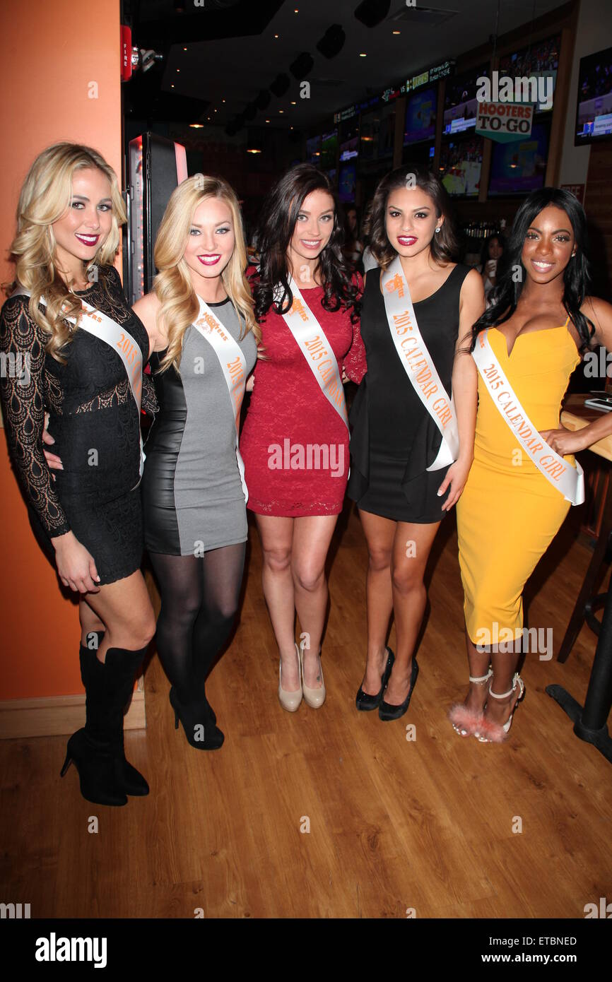 Hooters Manhattan VIP Press Party at Hooters Manhattan - Arrivals  Featuring: Emily Phelps, Ashley Dill, Nicole Ciglar, Nicole Osorio, Alicia Williams Where: New York City, New York, United States When: 15 Jan 2015 Credit: PNP/WENN.com Stock Photo