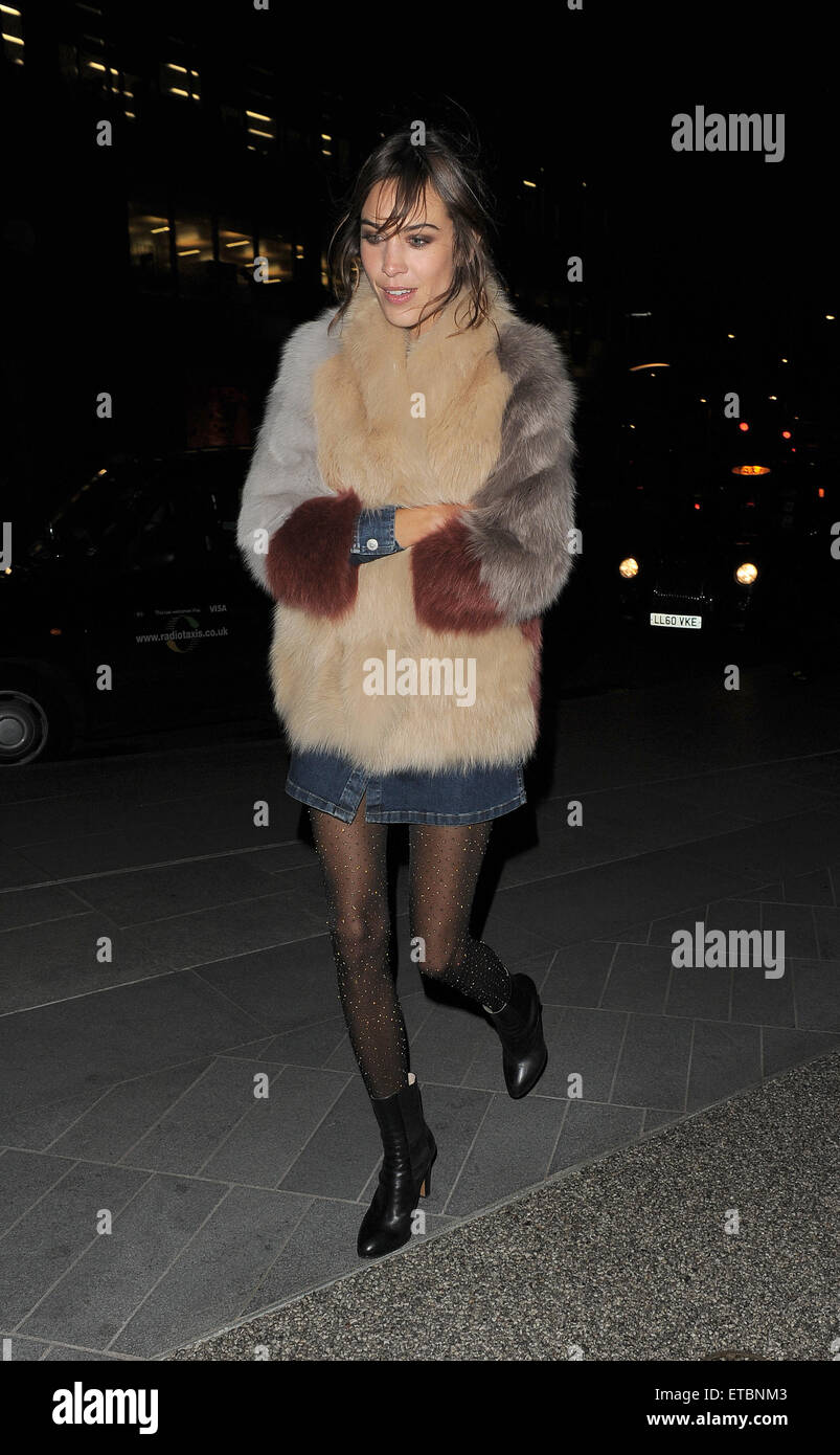 Alexa Chung is joined by celeb pals Nick Grimshaw, Lady Mary Charteris