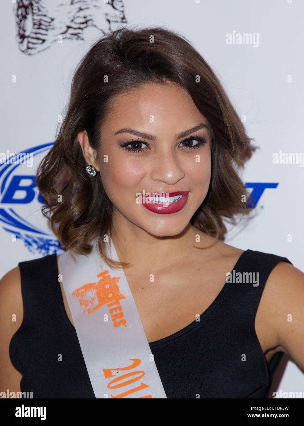 Hooters Manhattan relocation party with the 2015 Hooters Swimsuit