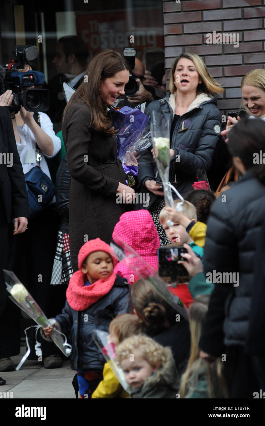 The Duchess of Cambridge, Kate Middleton, visits the Fostering Network