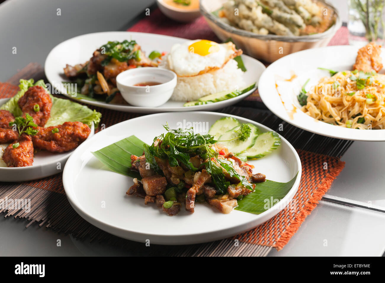 authentic-thai-food-dishes-stock-photo-alamy