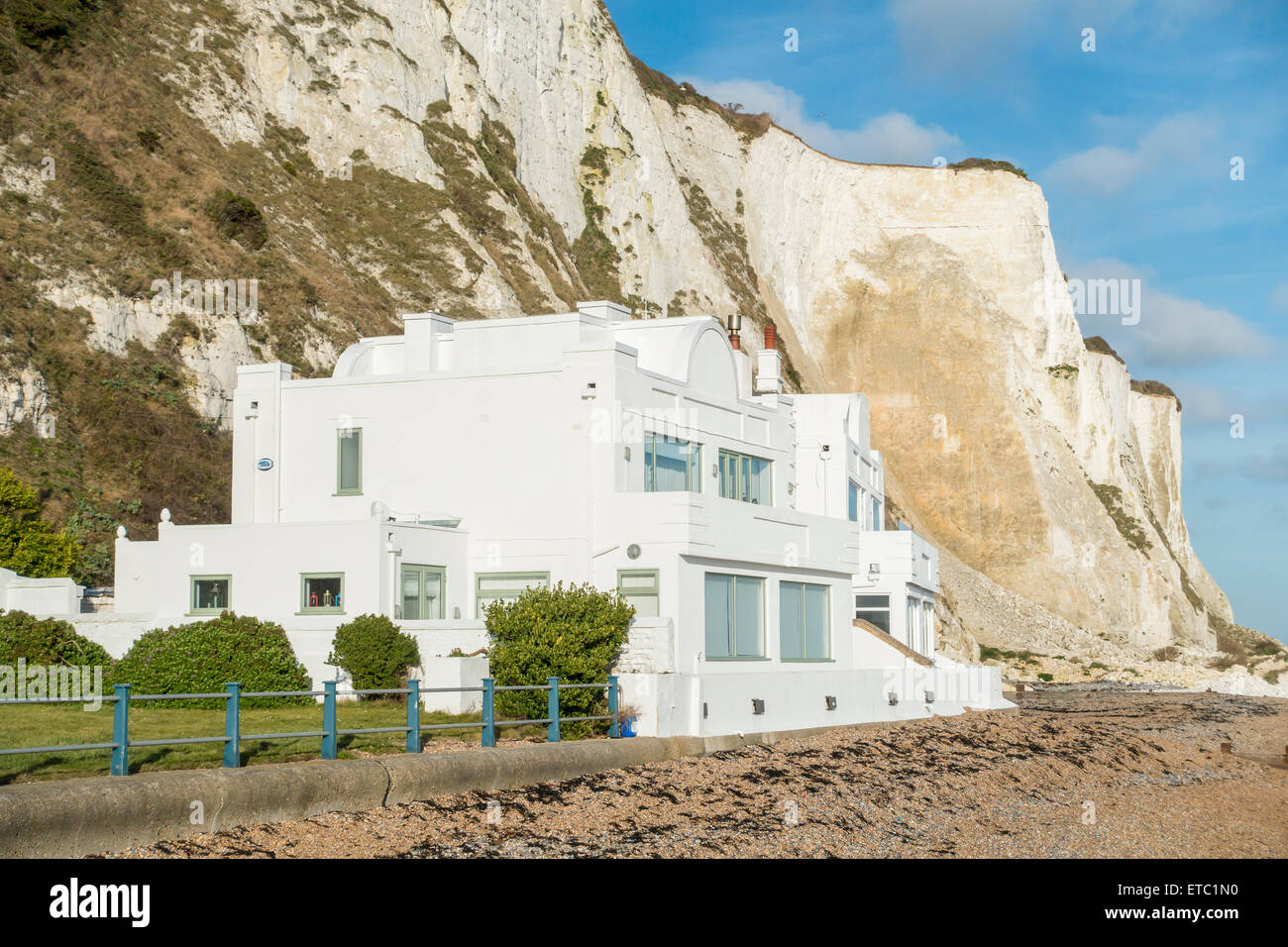 Coastal Living property St Margarets Bay Dover Kent Stock Photo