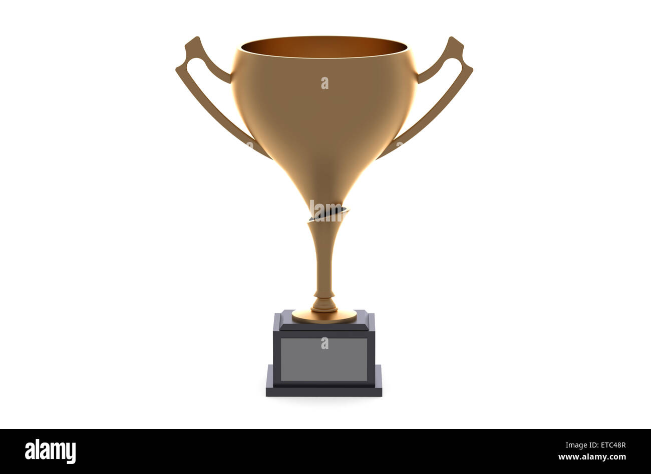 Bronze trophy cup isolated on white background Stock Photo - Alamy