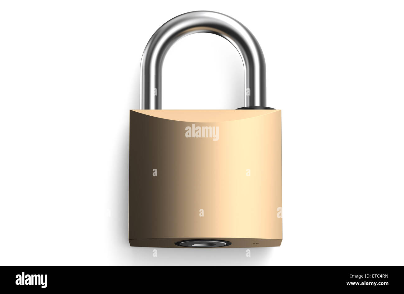 golden padlock isolated on white background Stock Photo - Alamy
