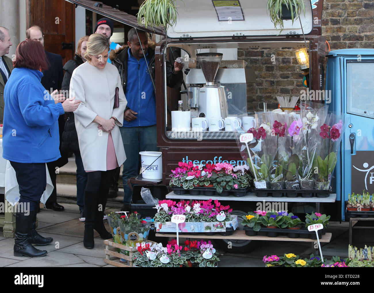 The Earl and Countess of Wessex visit Tomorrow's People Social Enterprise's at St. Anselm'a Church in Kennington on her 50th birthday  Featuring: Sophie Countess of Wessex Where: London, United Kingdom When: 20 Jan 2015 Credit: WENN.com Stock Photo