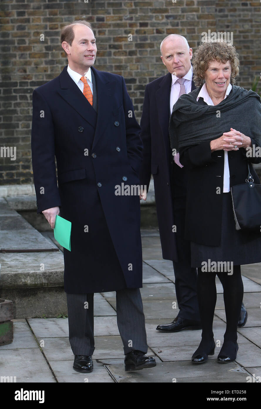 The Earl and Countess of Wessex visit Tomorrow's People Social Enterprise's at St. Anselm'a Church in Kennington on her 50th birthday  Featuring: Prince Edward, Kate Hoey Where: London, United Kingdom When: 20 Jan 2015 Credit: WENN.com Stock Photo