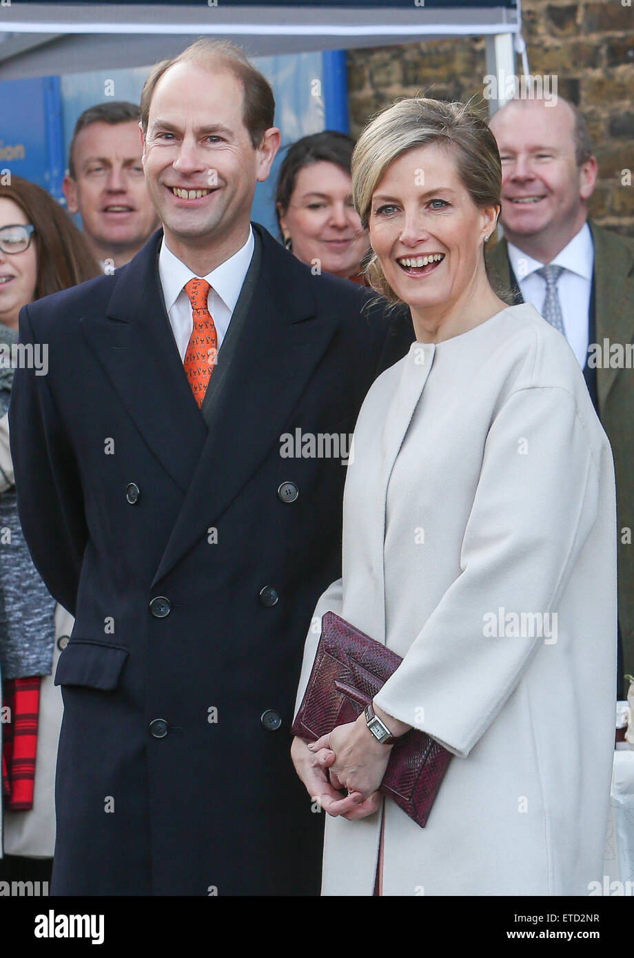 The Earl and Countess of Wessex visit Tomorrow's People Social Enterprise's at St. Anselm'a Church in Kennington on her 50th birthday  Featuring: Sophie Countess of Wessex, Prince Edward Where: London, United Kingdom When: 20 Jan 2015 Credit: WENN.com Stock Photo