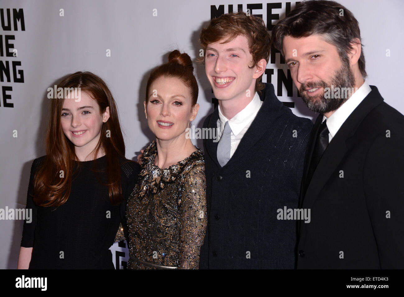 Museum Of The Moving Image Honors Julianne Moore - Red Carpet Arrivals  Featuring: Liv Freundlich, Julianne Moore, Caleb Freundlich, Bart Freundlich Where: New York City, New York, United States When: 20 Jan 2015 Credit: Ivan Nikolov/WENN.com Stock Photo
