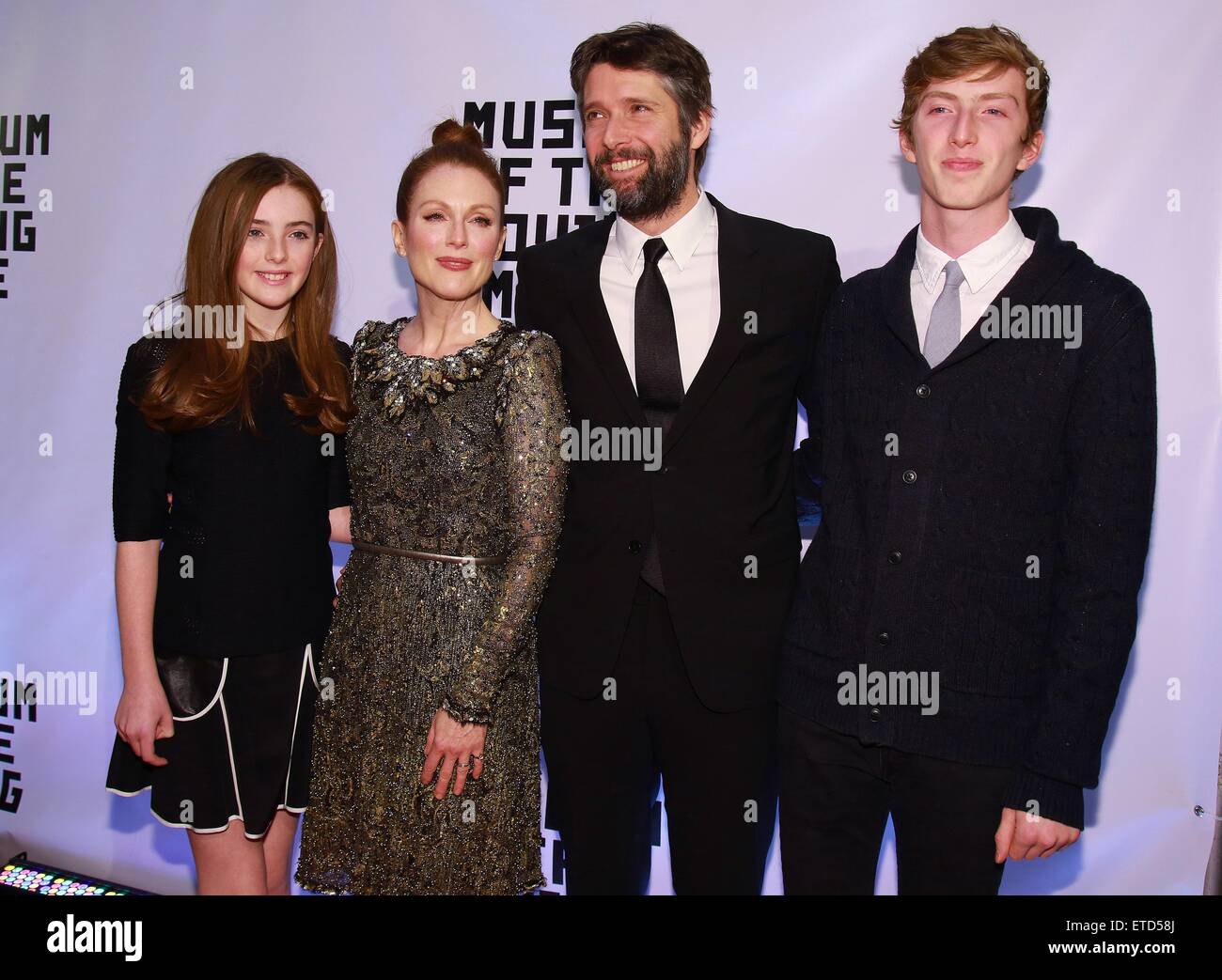 Museum of Moving Image Salutes Julianne Moore at 583 Park Avenue -  Arrivals  Featuring: Liv Freundlich, Julianne Moore, Bart Freundlich, Caleb Freundlich Where: New York, United States When: 21 Jan 2015 Credit: Joseph Marzullo/WENN.com Stock Photo