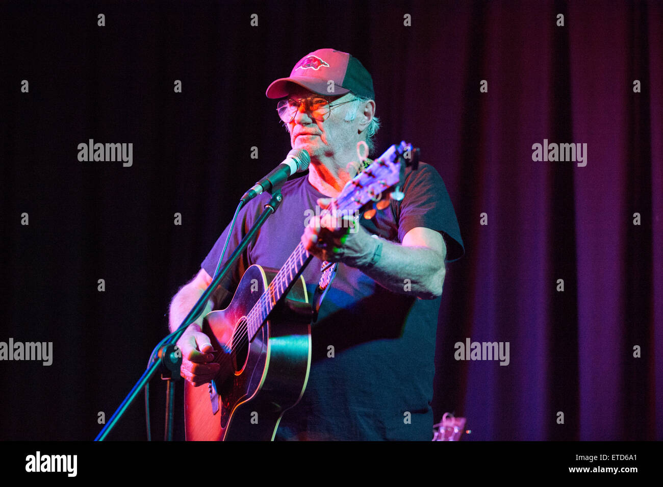 Singer songwriter  Michael Chapman in concert at The Continental, Preston, Lancashire, UK. Stock Photo