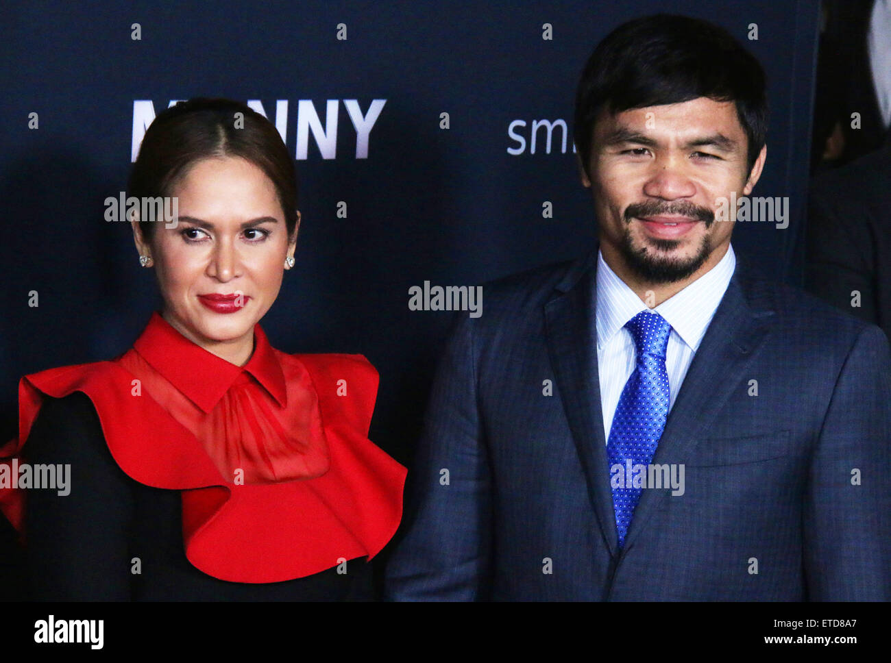 Premiere of 'Manny' at TCL Chinese Theatre - Red Carpet Arrivals  Featuring: Jinkee Pacquiao, Manny Pacquiao Where: Los Angeles, California, United States When: 20 Jan 2015 Credit: WENN.com Stock Photo