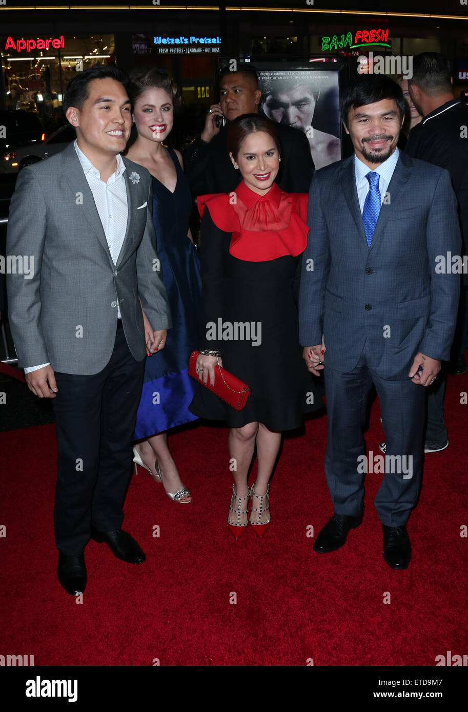 Los Angeles Premiere Of 'Manny'  Featuring: Ryan Moore, Jinkee Pacquiao, Manny Pacquiao Where: Hollywood, California, United States When: 22 Jan 2015 Credit: FayesVision/WENN.com Stock Photo