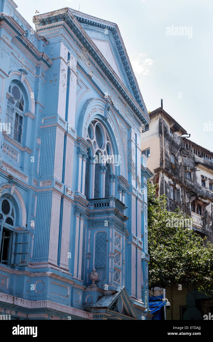 Mumbai India,Fort Mumbai,Kala Ghoda,Knesset Keneseth Eliyahoo Sephardic Orthodox Synagogue,exterior,outside exterior,India150302030 Stock Photo