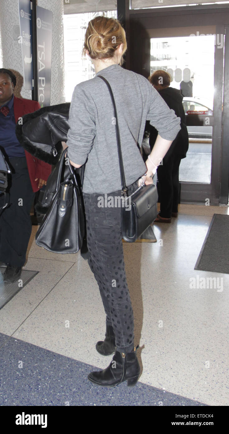 Mamie Gummer departs from Los Angeles International Airport (LAX