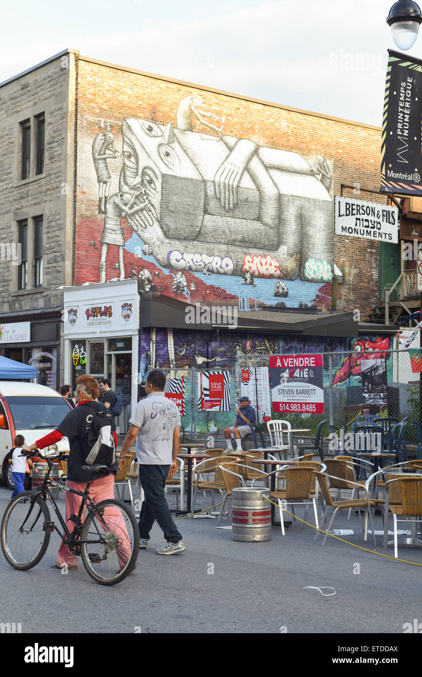 MURAL festival Montreal Canada, boulevard st Laurent Stock Photo Alamy