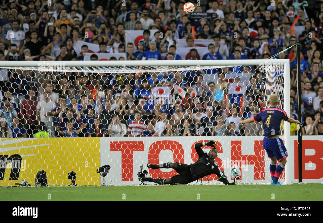 Japan was beaten in a penalty shootout by the United Arab Emirites in the AFC Quarter Finals tonight, It represents the biggest shock result in the history of the tournament  Featuring: Keisuke Honda Where: Sydney, Australia When: 23 Jan 2015 Credit: WENN.com Stock Photo
