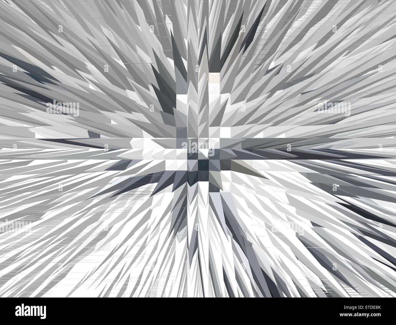 Black and white extrude pyramid abstract background Stock Photo - Alamy