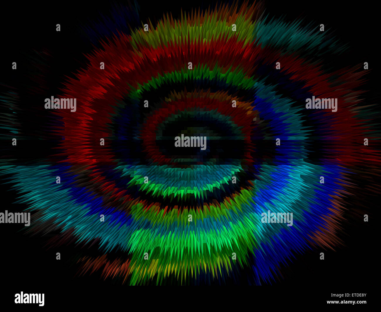 Colorful twirling pyramid extrude abstract background Stock Photo - Alamy