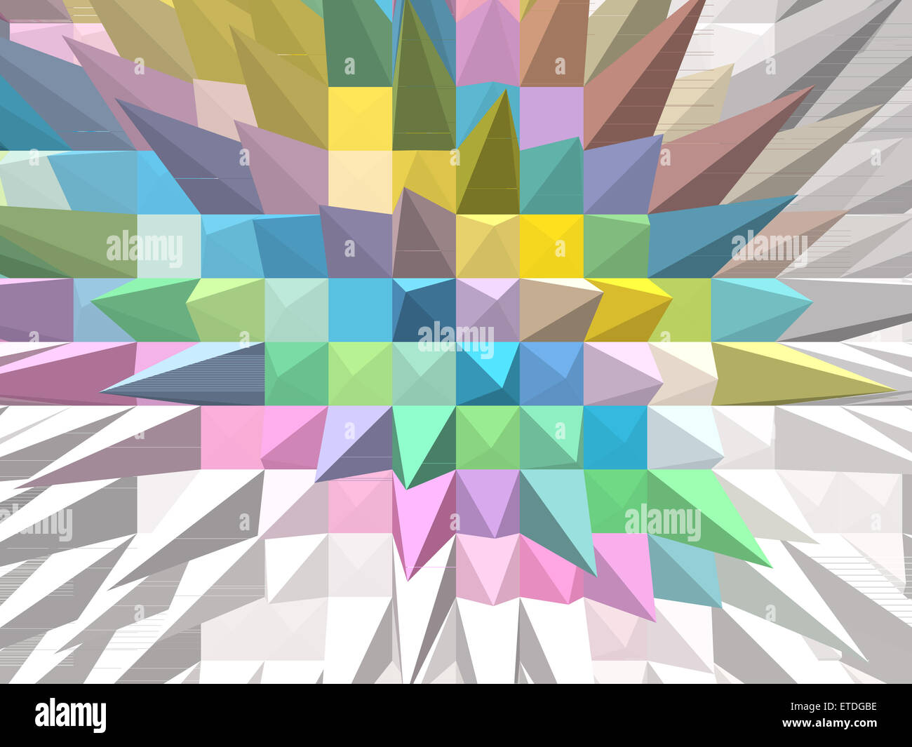 Colorful pyramid extrude background Stock Photo - Alamy