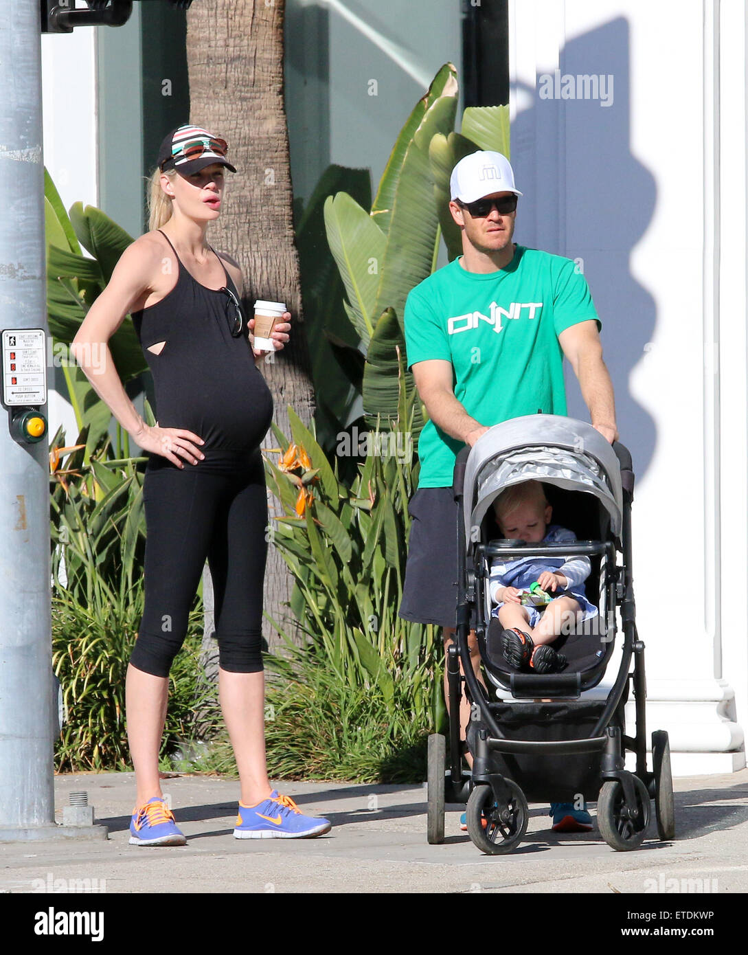 Former 'Saved By the Bell' actor Mark-Paul Gosselaar out and about in  Studio City with his pregnant wife Catriona McGinn and their first child,  son Dekker Edward, Featuring: Mark-Paul Gosselaar, Catriona McGinn,