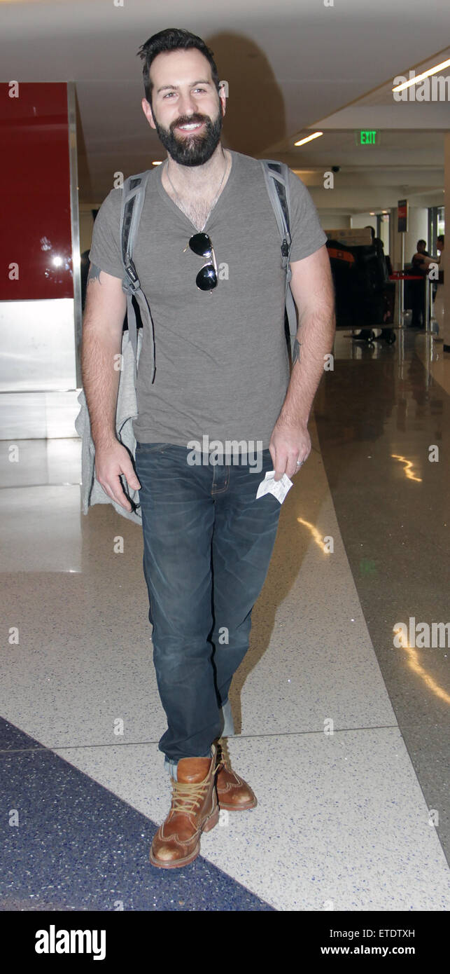 Josh Kelley departs from Los Angeles International Airport (LAX