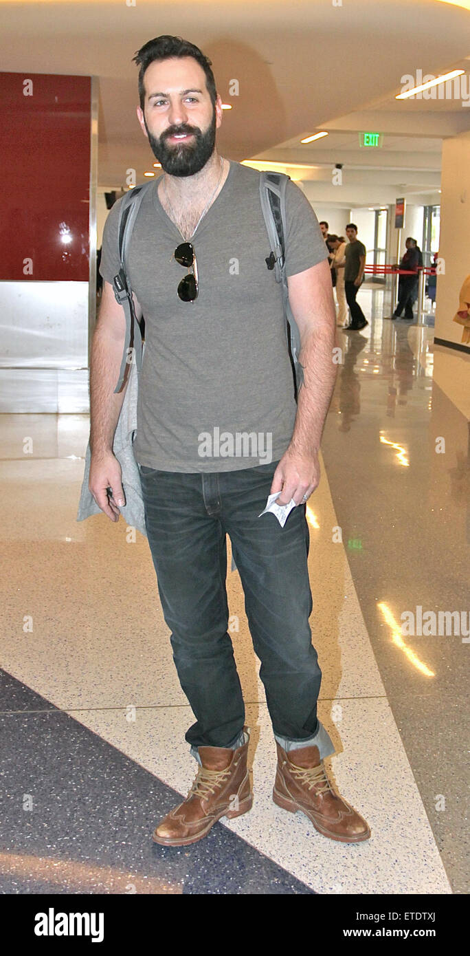Josh Kelley departs from Los Angeles International Airport (LAX
