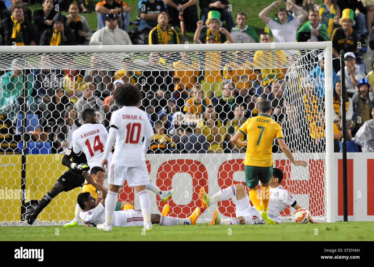 Australia scored two early goals to defeat the United Arab Emirates in the Asian Cup International 2015 Semi Finals and now face South Korea on the final on Saturday (31Jan15)  Featuring: Jason Davidson Where: Newcastle, Australia When: 27 Jan 2015 Credit: WENN.com Stock Photo