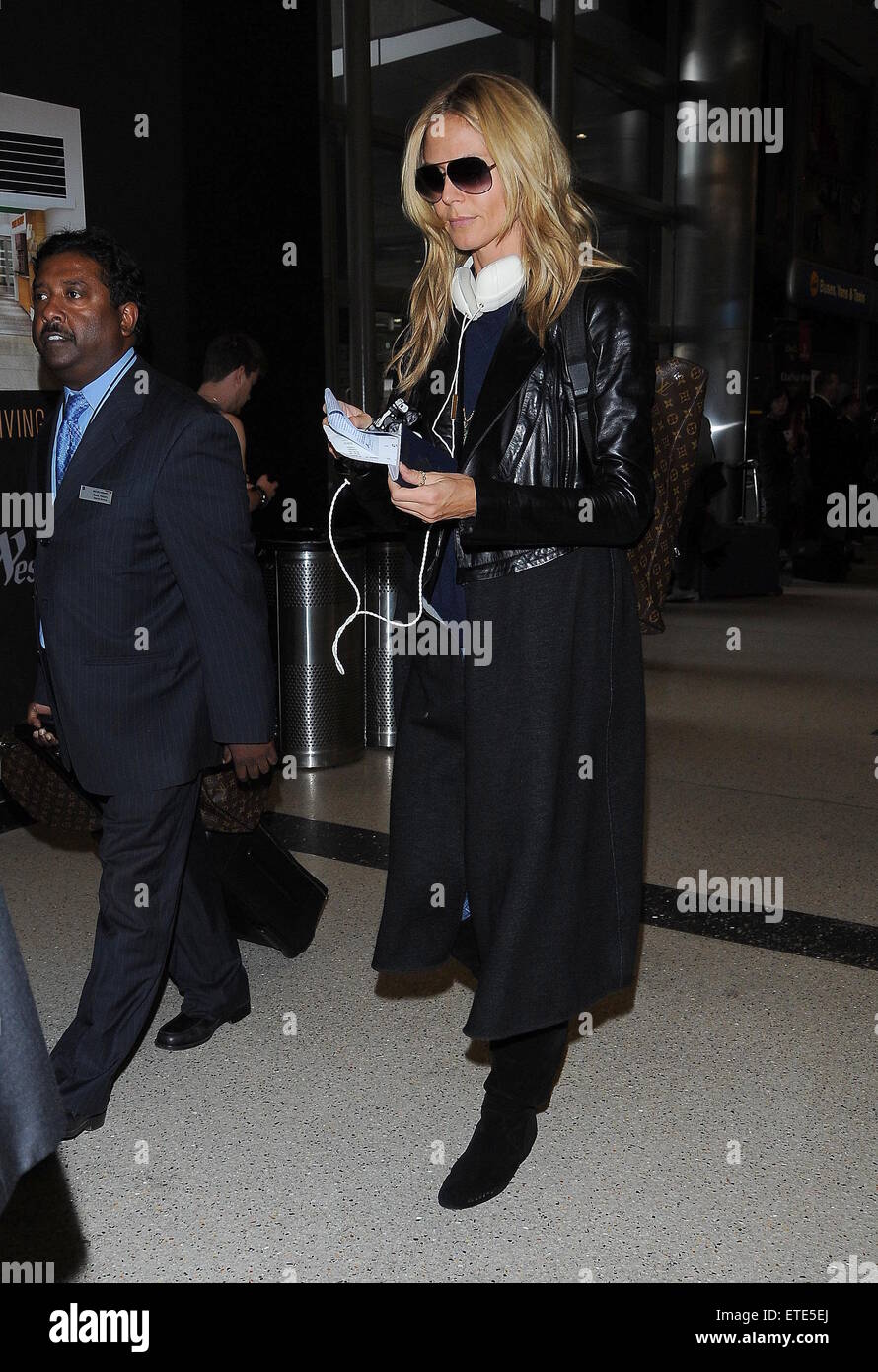 Heidi Klum departs from Los Angeles International Airport (LAX