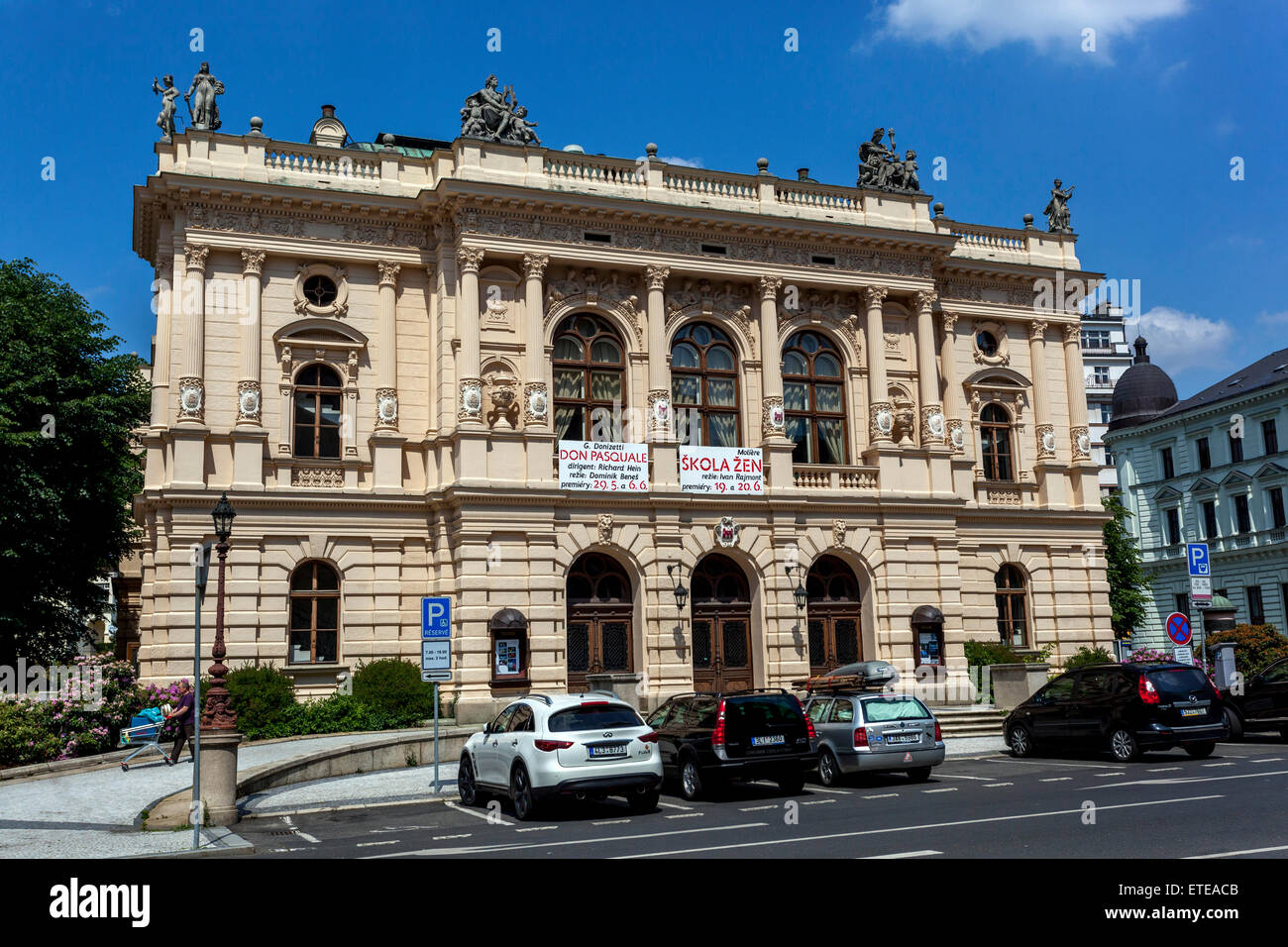 Liberec, North Bohemian town, Neo-renaissance Theatre of F X Salda, Czech Republic Stock Photo