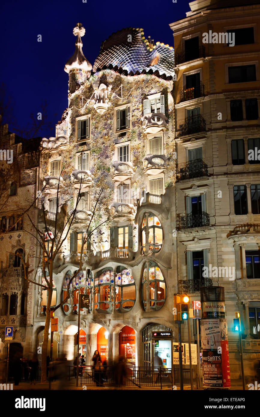 Barcelona Gaudi Casa Batllo Light Stock Photos Barcelona Gaudi