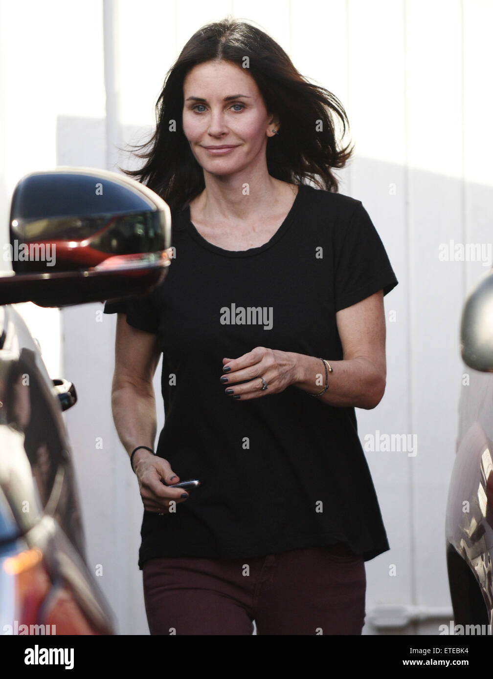 A flawless Courteney Cox leaves meche salon in Los angeles! Featuring