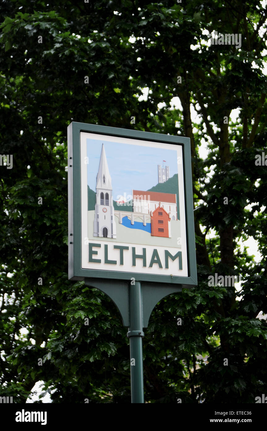 Eltham South East London UK Eltham town sign Stock Photo Alamy