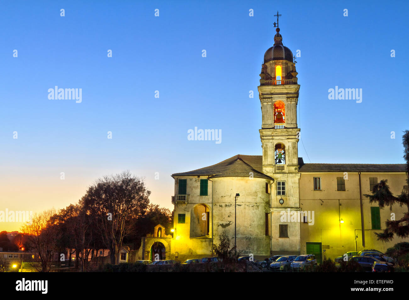 San Francesco da Paola church at evening, Genova, Italy Stock Photo
