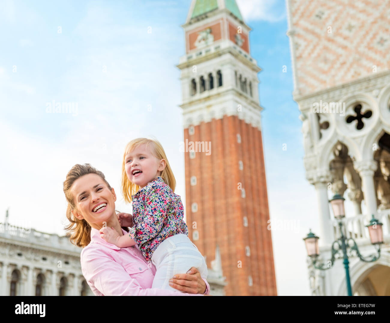 Cuddles definitely make seeing the sights a whole lot more fun... Stock Photo