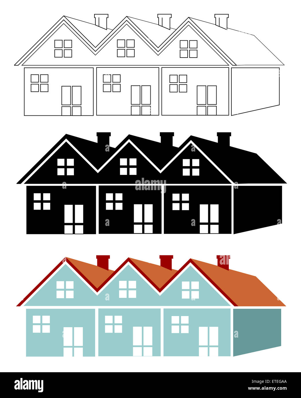 Group of houses Stock Photo Alamy