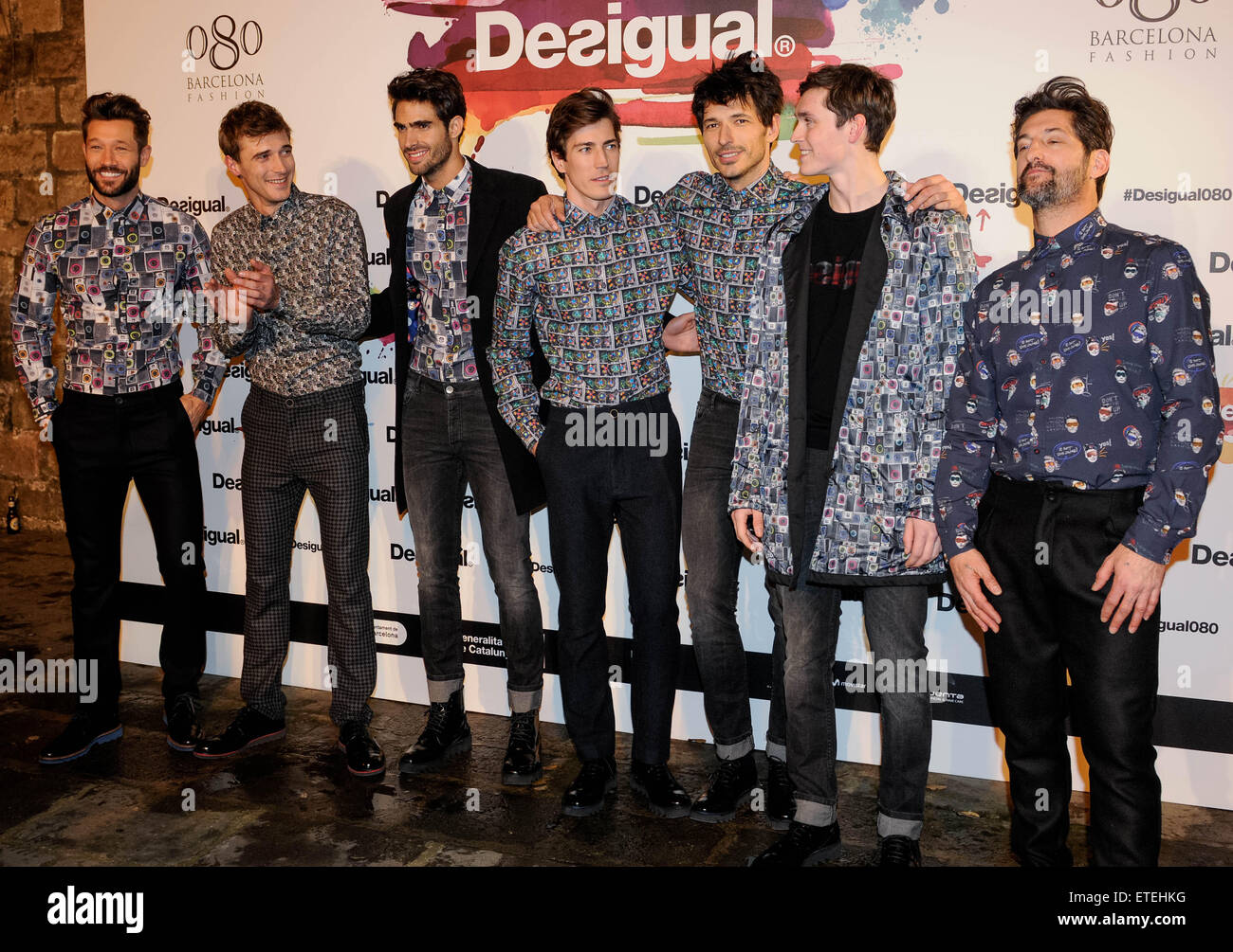 080 Barcelona Fashion Week fall/winter 2015 - Desigual - Catwalk & Arrivals  Featuring: Tony Ward, Andrs Velencoso, John Halls, Oriol Elcacho, Juan  Betancourt, Clement Chabernaud Where: Barcelona, Spain When: 04 Feb 2015
