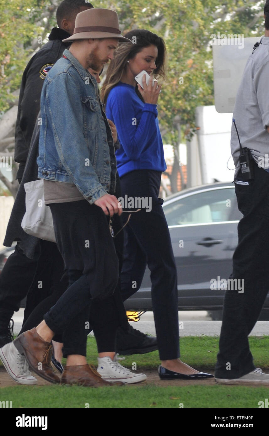 Amanda Kerr shoots a commercial in Santa Monica Featuring: Amanda Kerr ...