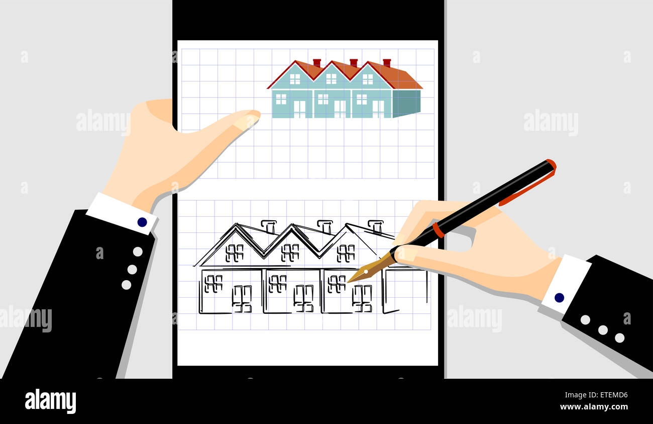 Group of houses Stock Photo Alamy