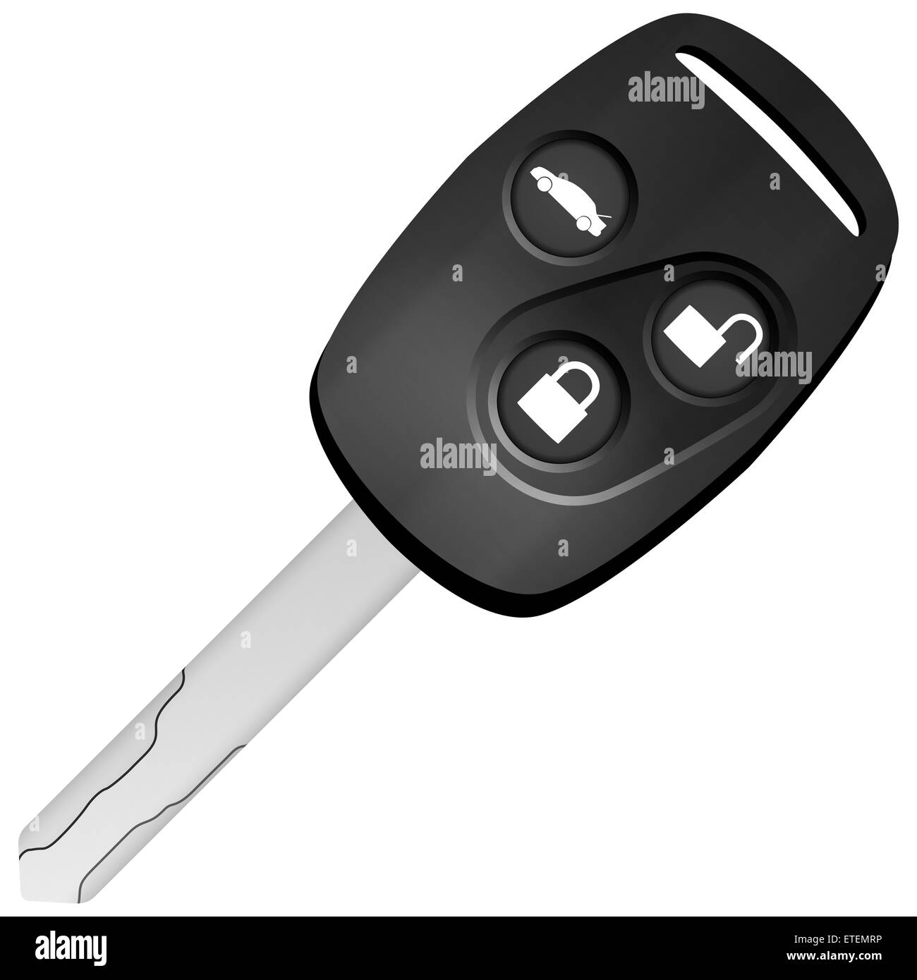 Car key on a white background Stock Photo - Alamy