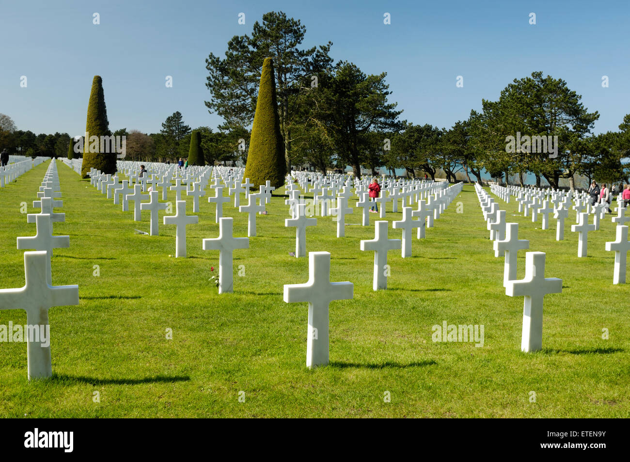 Normandy American Cemetery and Memorial, Omaha Beach, World War 2 Normandy landings Stock Photo