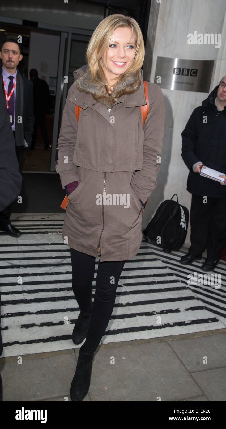 Rachel Riley Breakfast Celebrities at BBC Radio 2 - Rachel Riley leaving the BBC Radio 2 after ...