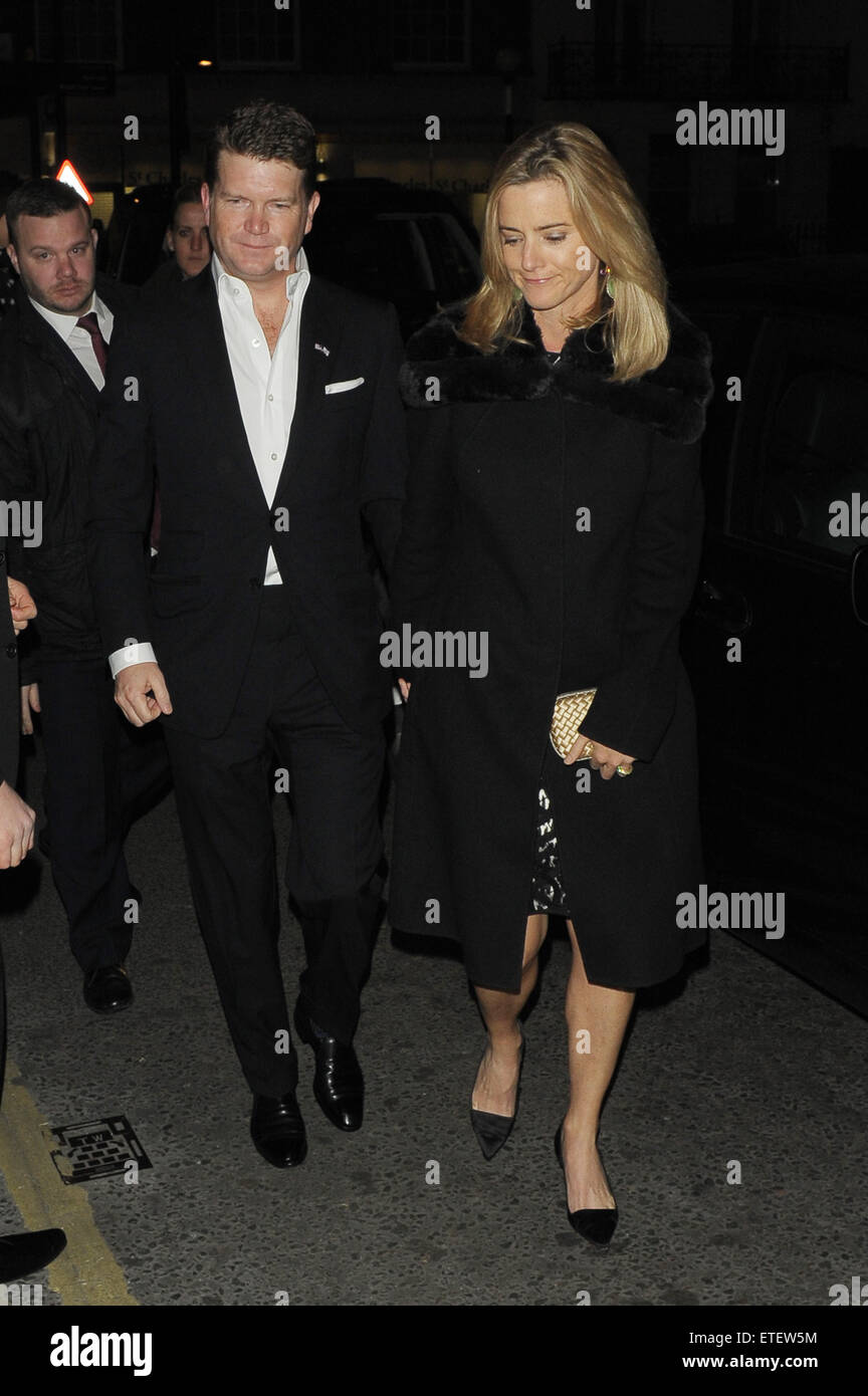 Harvey Weinstein's Pre-BAFTA dinner at Little House, in partnership with Burberry & Grey Goose  Featuring: Matthew Barzun, Brooke Barzun Where: London, United Kingdom When: 06 Feb 2015 Credit: Zibi/WENN.com Stock Photo