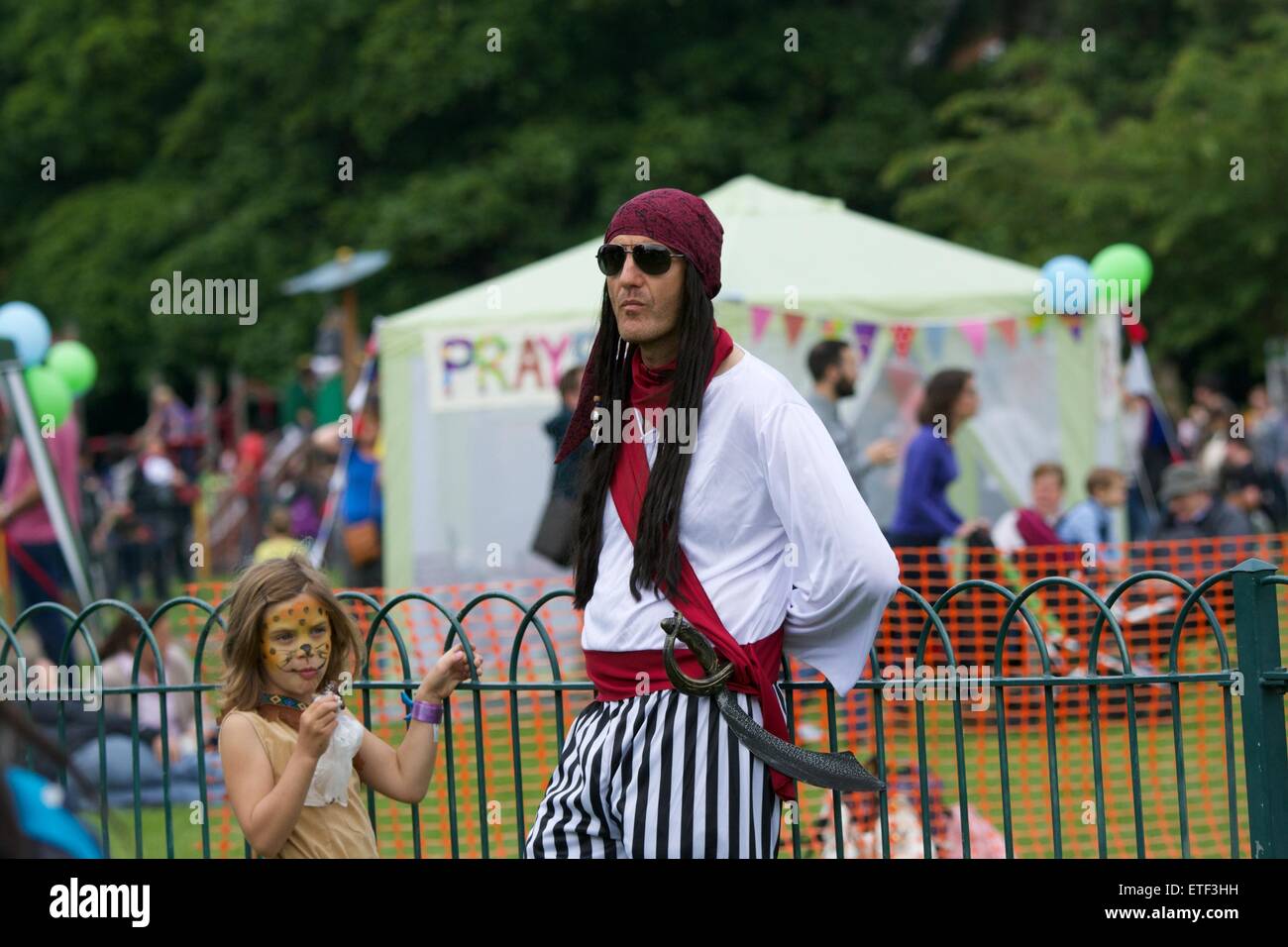 Manchester, UK  13th June 2015 The 36th Didsbury Festival takes place today. A parade, starting at St Catherine's School, goes through Didsbury Village, finishing in Didsbury Park, where a range of attractions and activities take place. Didsbury Festival Manchester, UK Credit:  John Fryer/Alamy Live News Stock Photo