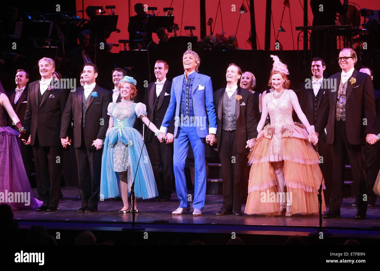 Closing night curtain call for Encores! production of Lady Be Good at NY City Center.  Featuring: Douglas Sills, Colin Donnell, Patti Murin, Tommy Tune, Danny Gardner, Erin Mackey, Jeff Hiller Where: New York, New York, United States When: 09 Feb 2015 Credit: Joseph Marzullo/WENN.com Stock Photo