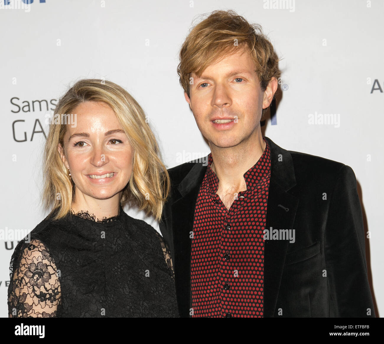Celebrities attend Universal Music Group’s Grammy After Party presented by American Airlines and Citi at The Theatre at Ace Hotel.  Featuring: Marissa Ribisi, Beck Where: Los Angeles, California, United States When: 08 Feb 2015 Credit: Brian To/WENN.com Stock Photo